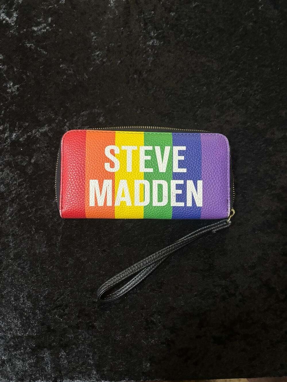 Steve Madden Rainbow Pride Zip-Around Wallet Wristlet